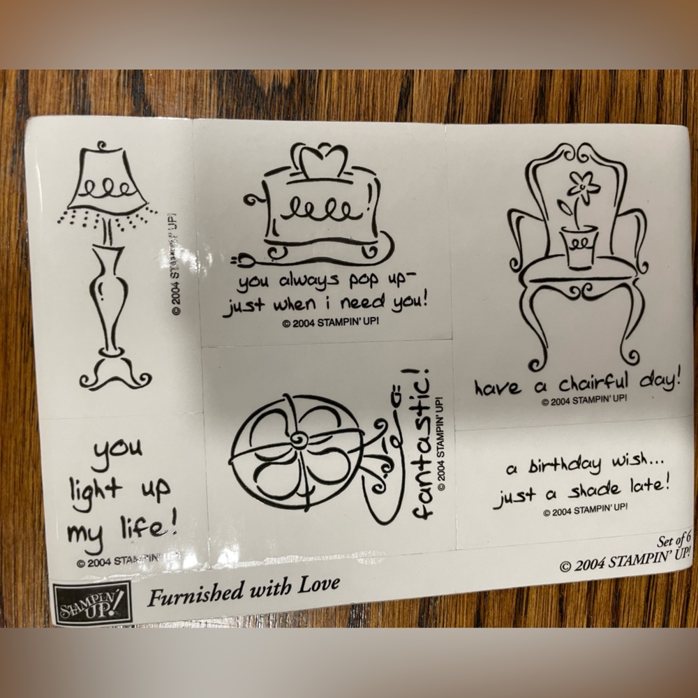 Furnished with Love rubber stamp set